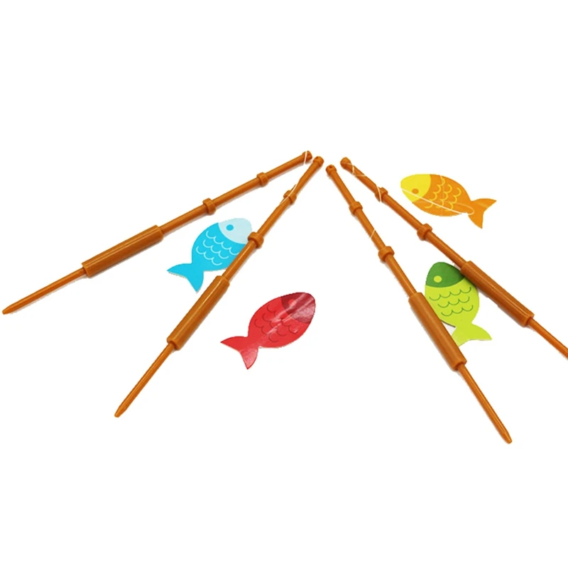 

40Pcs Mini Fish Pole Decoration Little Fisherman Fishing Pole Picks Party Supplies Mini Fish Pole Cupcake Toppers Durable