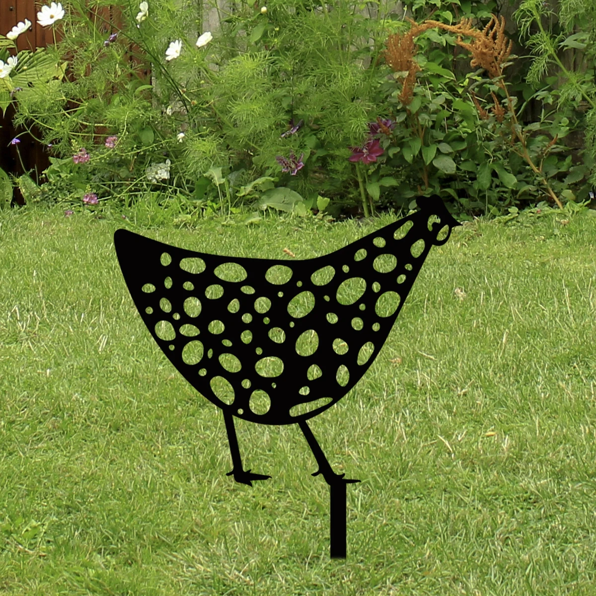 Metal garden stake insert silhouette plaque statue yard lawn Halloween hauntedhouse fall decor gift gardener 1pc garden art decor