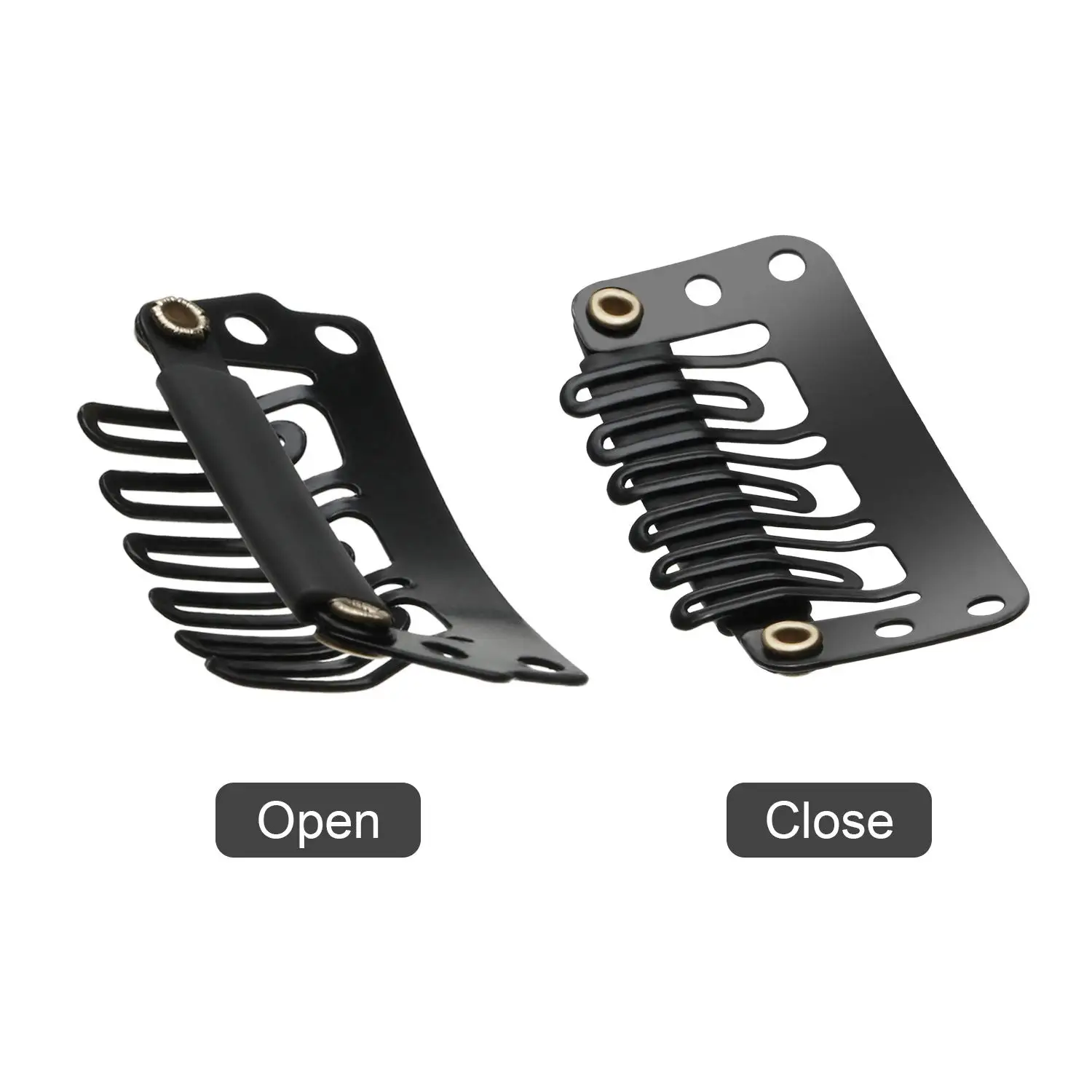 50 teile/los 32mm Metall 6 Zähne U Form Perücke Clips für DIY Snap Weben Haar Verlängerung Schmuck Zubehör Machen liefert Materialien – Detail 4
