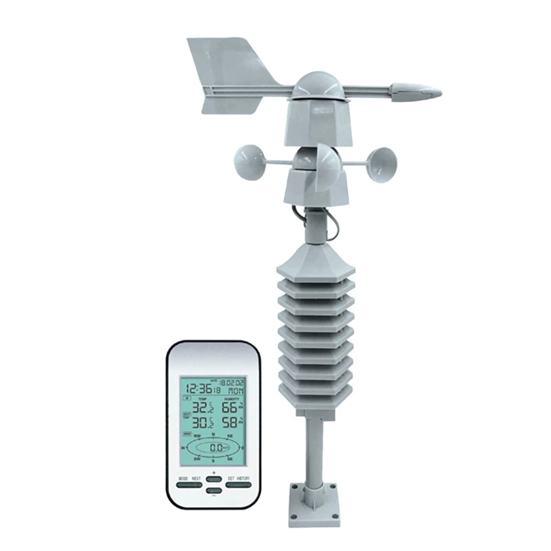 Professional Weather Station Out Wind Speed Direction Sensor Digital Wind Temperature Humidity Meter For Home,weather station