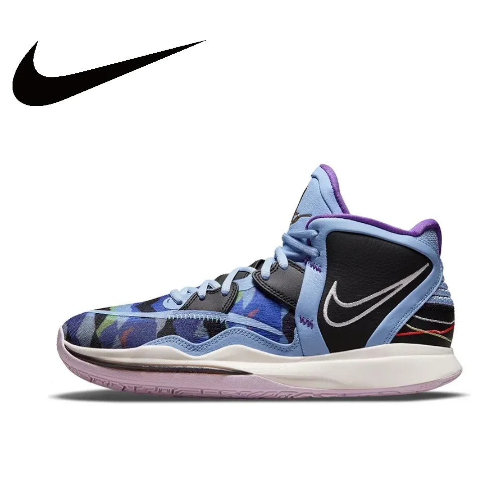 thumbnail image 1 of Zapatillas de baloncesto Nike New Kyrie 8 Mid-Top para hombre, antideslizantes y con absorción de impactos, en color azul y blanco, 1 of 5