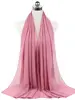 Nouveau foulard en mousseline uni pour femme, prêt-à-porter, hijab instantané, châle musulman, hijabs islamiques, écharpe arabe, foulards pour la tête