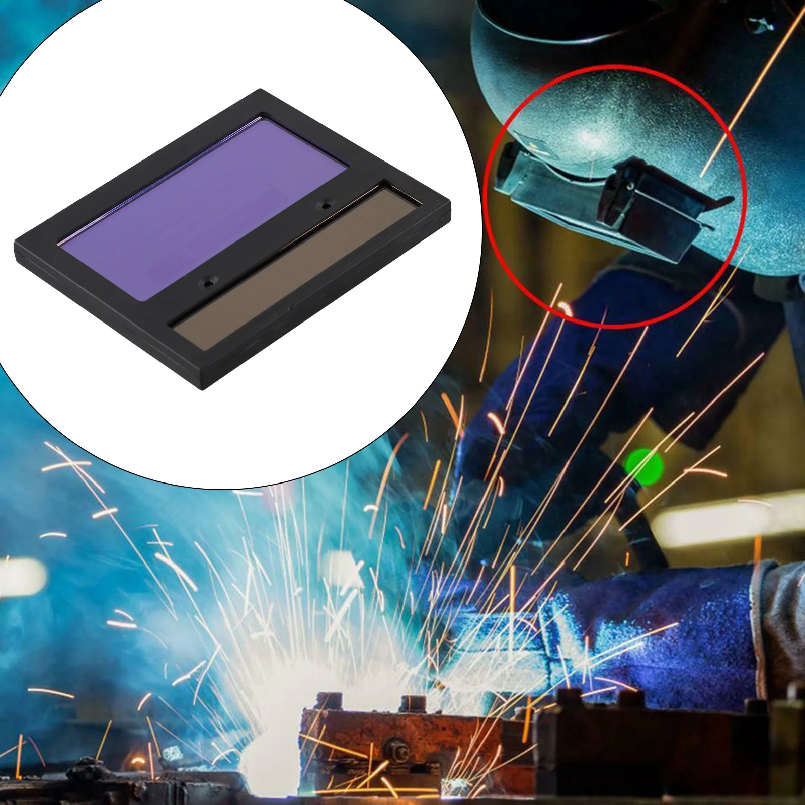 

Brand New High Quality Industrial Welding Filter 110 Mm*90 Mm Automatic Dimming With Manual Level Setting Function