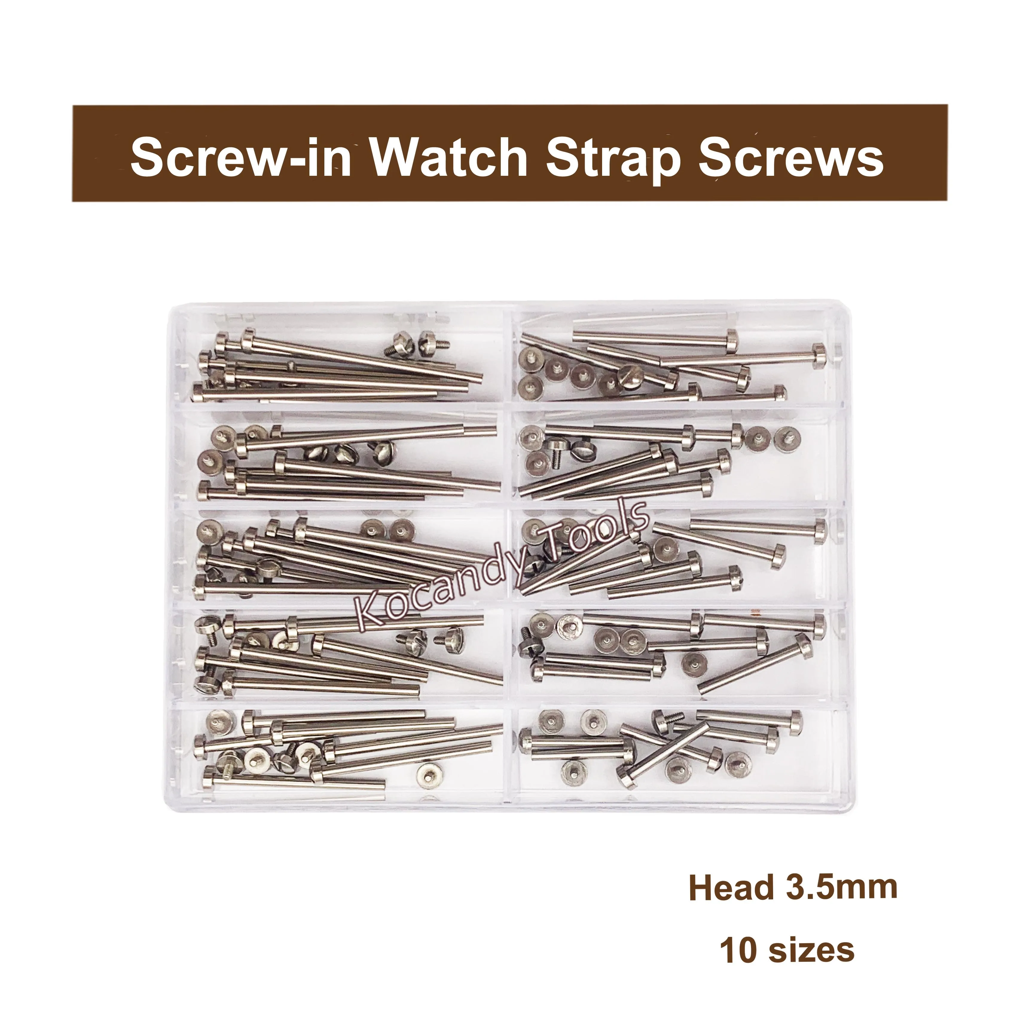 Screw-in Watch Strap Link Tube Rod Lug Stem Watch Screw for Watchmaker Repair Tool Kits