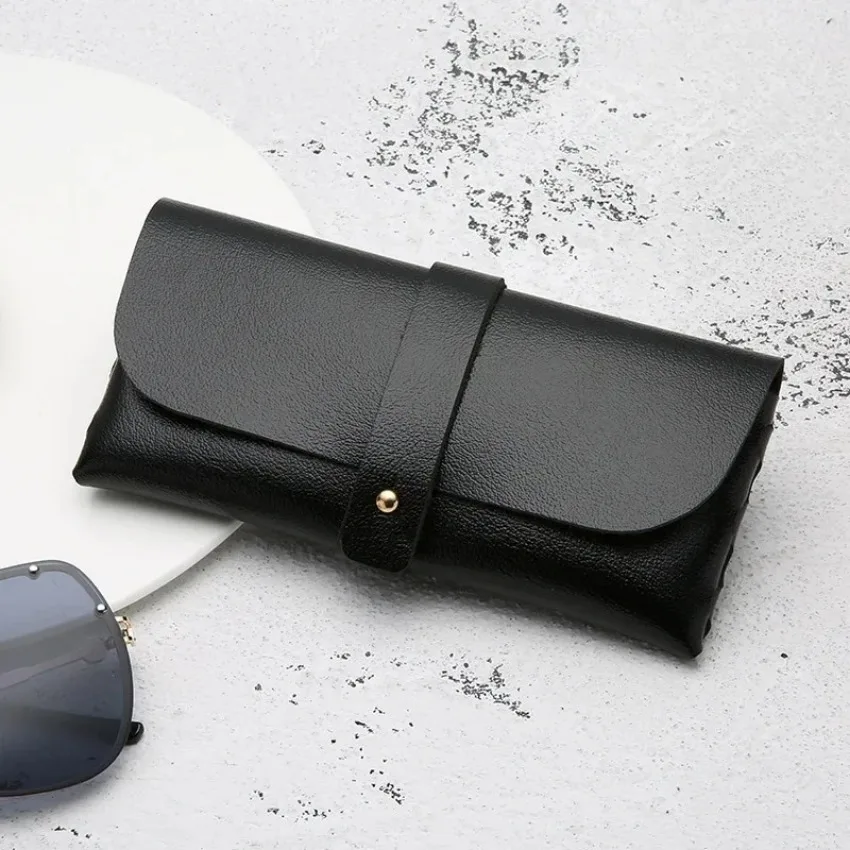 1Pcs Eyeglasses Case Sunglasses Box Glasses Case Women Leather Soft Glasses Bag Fashion Portable Sunglasses Box Bag Accessories