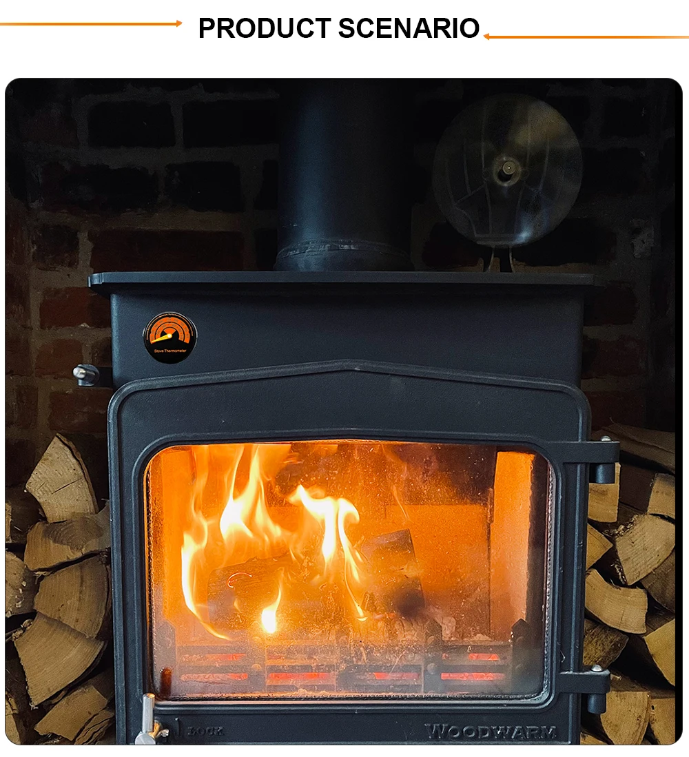 Stove Fan 6-Blade Heat Powered Wood Log Burner Fireplace Quiet Environmental Heater Tool Efficient Heat Distribution