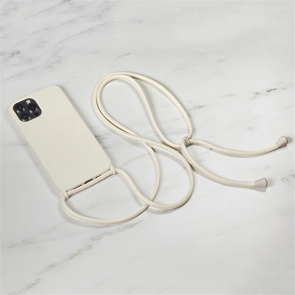 Adjustable Strap Cord Necklace Lanyard Phone Case with Rope Design