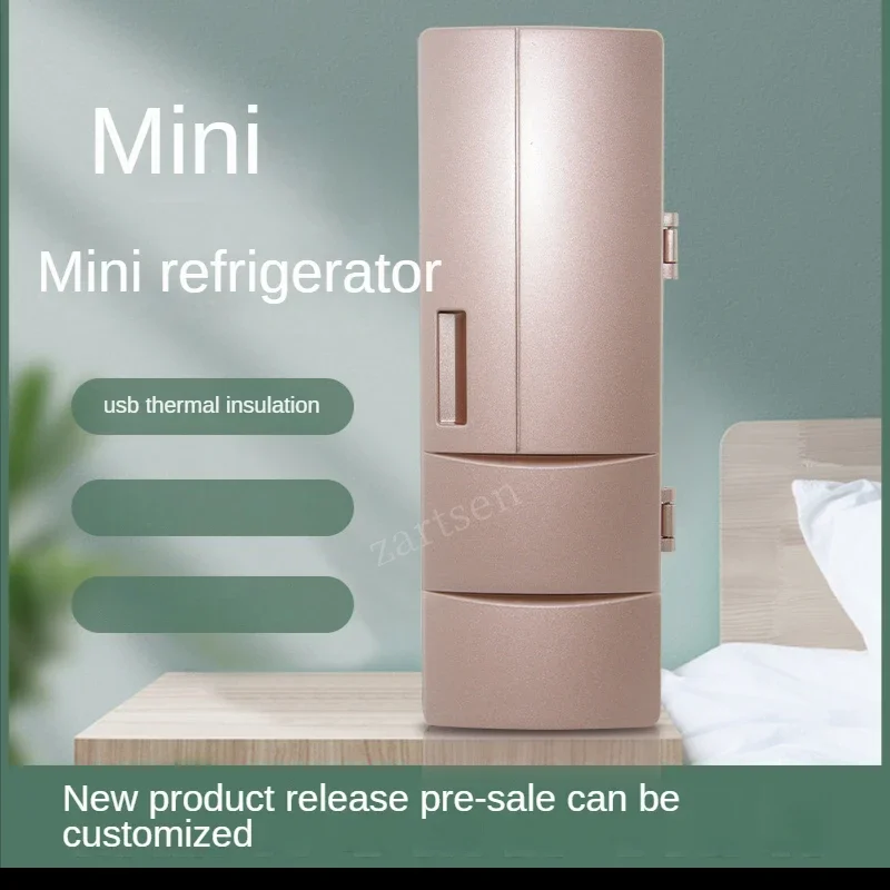 USB Mini Fridge Cooling Heating Portable PC Laptop Car Refrigerator Beer Cooler Beverage Drink Cans Freezer Warmer Cold&Warm Box
