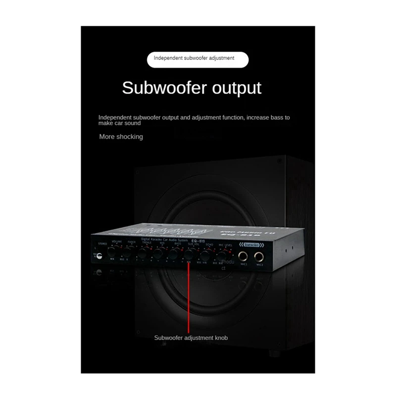 3X EQ-819 Car Equalizer Multifunctional Car Audio EQ Tuning Crossover Amplifier Parametric Equalizer Audio