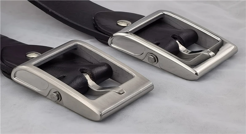 Luxus Solide Edelstahl Gürtel Schnalle Echtes Leder Gürtel Männer Ceinture Männer Taille Gürtel Dicken Leder Gürtel Für Mann SBT0023 – Detail 29