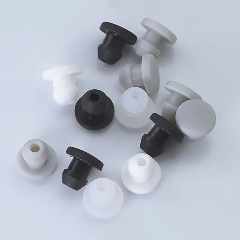 5/10Pcs Black/White/Grey Solid Silicone Rubber Caps T Type Plug Cover Snap-on Gasket High Temperature Resistance Seal Stopper