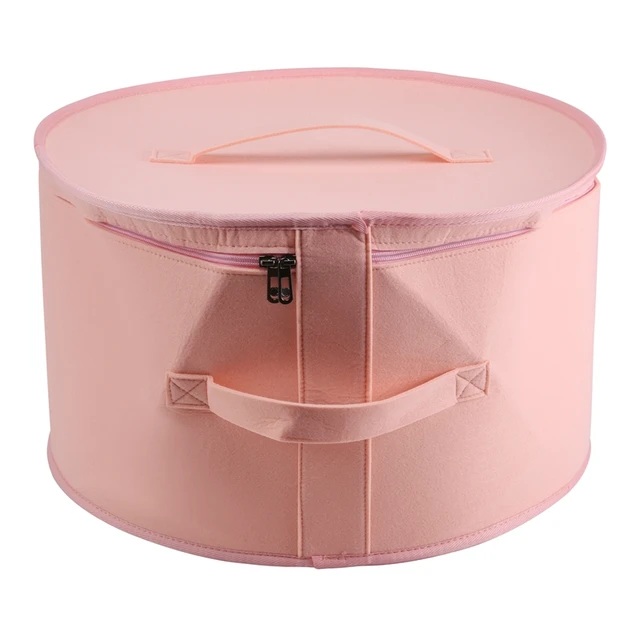 Hat Storage Box Hat Box Organizer Round Travel Hat Boxes Foldable Hat  Stoage Bag With Dustproof