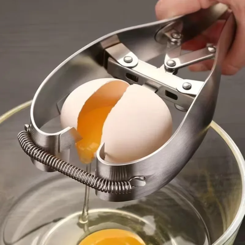 Stainless Steel Egg Opener Egg Scissors Eggshell Cracker Cutter Separator Manual Tools Kitchen Baking Accessories