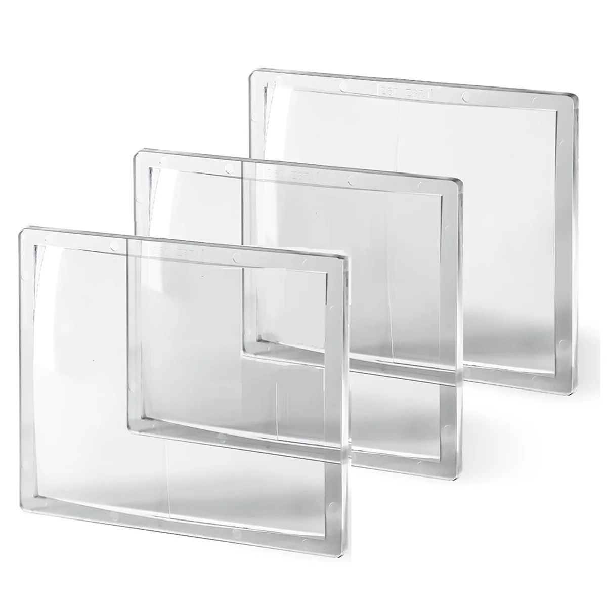3PCS 3.54 X 4.25 인치 배율 용접 렌즈JAS