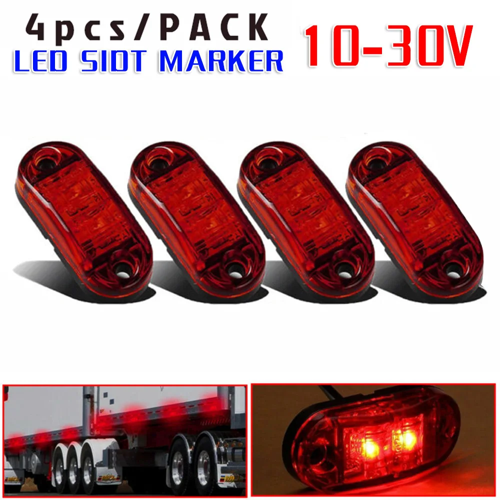

Sets LED Front Side Marker Indicator Light Rear Tail Light 12V-24V DC IP68 Waterproof Side Marker Lamp For Truck Van Trailers