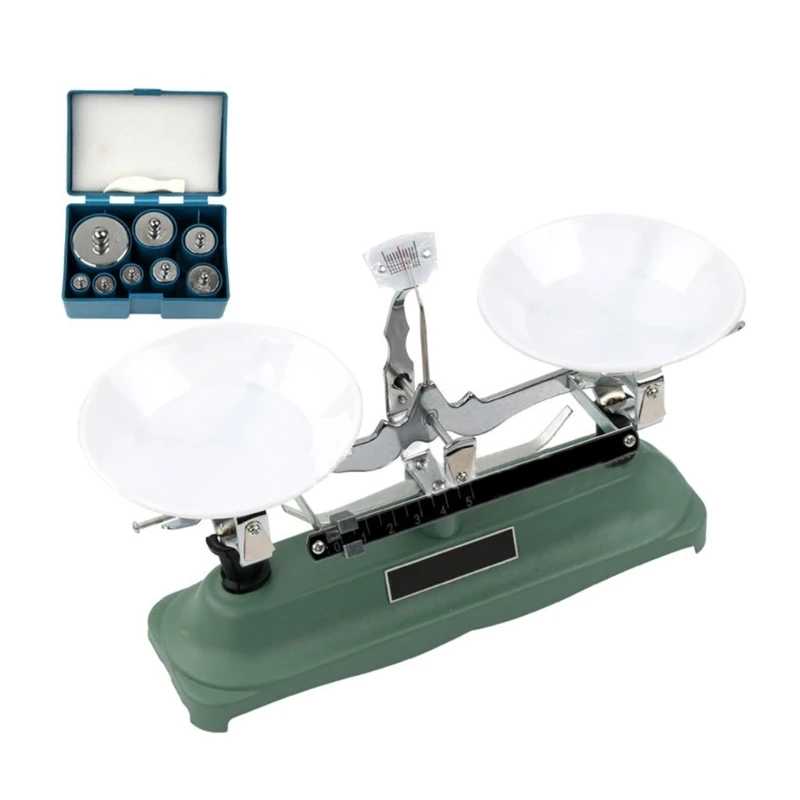 

100g/200g/500g/0.5g Mechanical Lab Tray Balance Scale Balance Scale with Weights Physics Laboratory Teaching Tool
