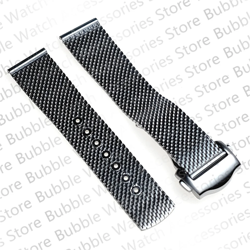 High Quality Generic 20MM Sliver Stainless Steel Watch Band With Original Folding Discount Fit For Seamaster007 Watch