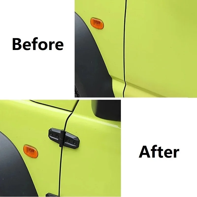 2/4Set Car Engine Hood Cerniera Copertura Trim Decorazione Della Porta Copertura Trim Per Suzuki Jimny Jb64 Jb74 2018-2022 Car Styling