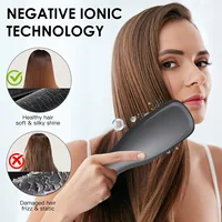 Hatteker – peigne électrique à Air chaud pour femmes, brosse à lisser les cheveux chauffants à l'anions pour cheveux lisses et bouclés 6
