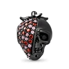Sparkling Black Cat Loves Skull Pendant Strawberry Skull Charm Beads Fit Original European 925 Silver Bracelet DIY Women Jewelry 6