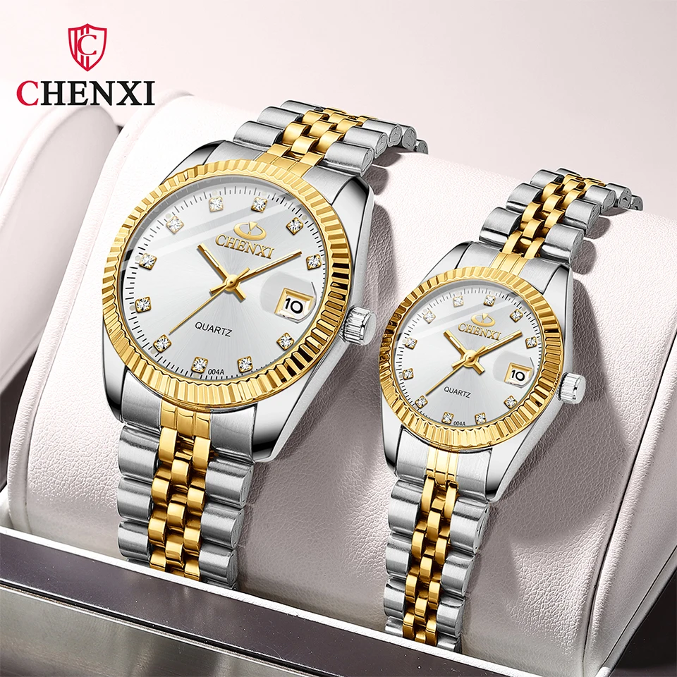 CHENXI Brand Watches Couple Items Business Fashion High Quality Men Women Quartz Watches Gifts For Couple Watch Free Shipping