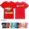 New Boys Kawaii Fun Squad Gaming Cotton Printing T-shirts Cartoon Short-sleeved Girls T-shirt Summer Casual All-match Tops 1