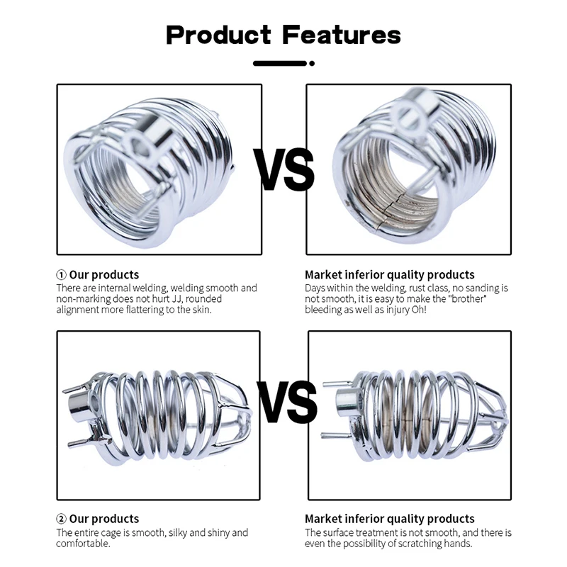 Adult Sextoy Tooys Men'S Metal Penis Chastity Cage Adjustable Cock Ring Restriction Punitive Stainless Steel Urethral Lock