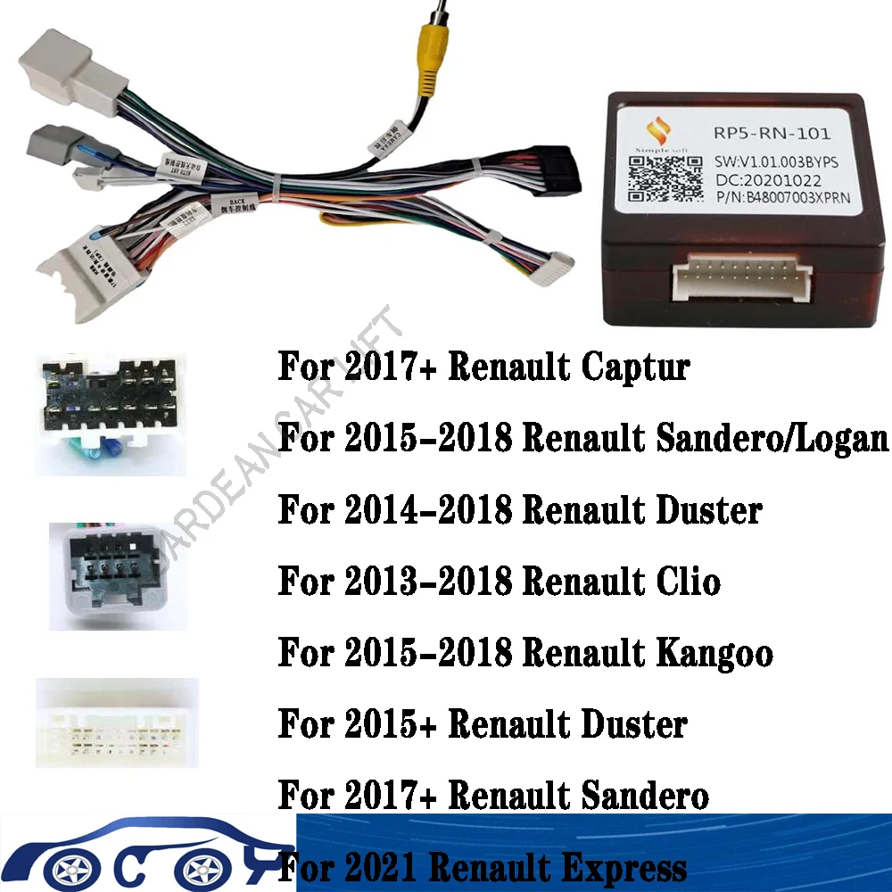 Adaptateur Canbus RP5-RN-101 16 Broches - Compatible Renault/Dacia 2021 - Pour Android Auto/Radio Après-Marché