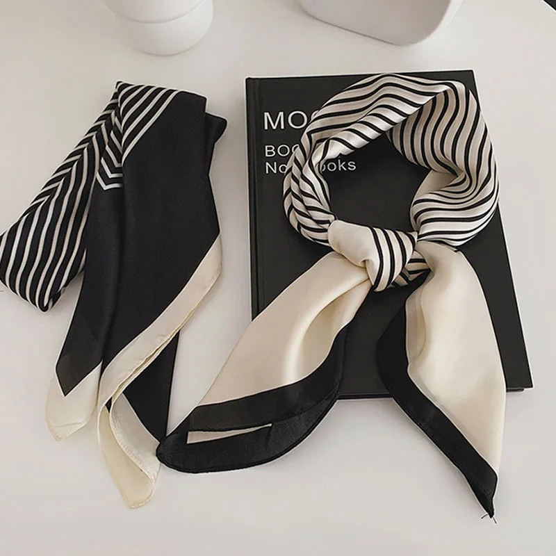 Korean Style Small Long Silk Scarf Professional Small Square Scarf