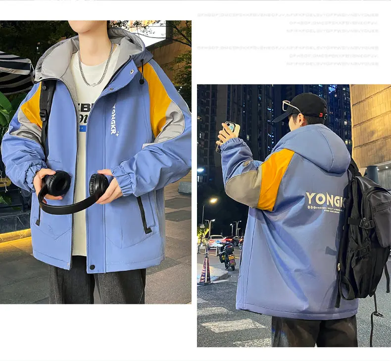 Mode Mit Kapuze Fleece Liner Jacken Herbst Winter Jugend Streetwear Plüsch Warme Mäntel Outdoor Lose Winddicht Verdicken Top Parkas – Detail 19