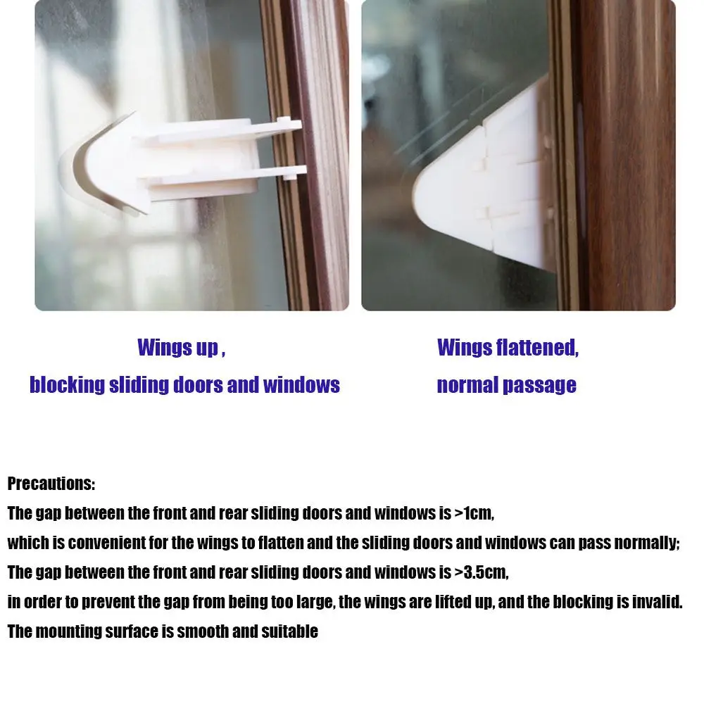 Pc 1/3pcs Baby Safety Lock Sliding Door Window Children Protection Lock Drawer Cabinet Door Wardrobe Anti-pinch Wing Safety
