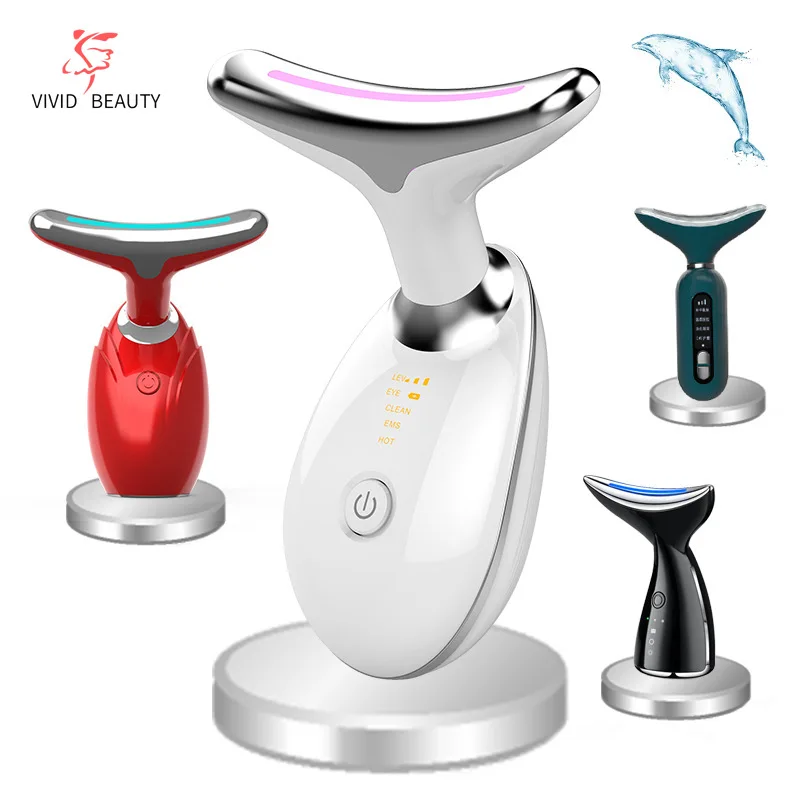 New Smart Neck Skin Tightening Machine Face Lifting Home Beauty Neck Massager Skin Care Beauty Instrument rf frequency skin tightening ems eye massage for face lifting massager instrument anti wrinkle rf microcurrent facial lift