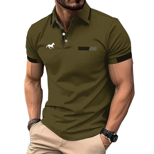 100% Polyester Men Summer Short Sleeve Fashion Lapel Business Casual Polo Shirt Men Slim Pure Color Golf Polo Shirt Tops . 4 100% Polyester Men Summer Short Sleeve Fashion Lapel Business Casual Polo Shirt Men Slim Pure Color Golf Polo Shirt Tops . 4