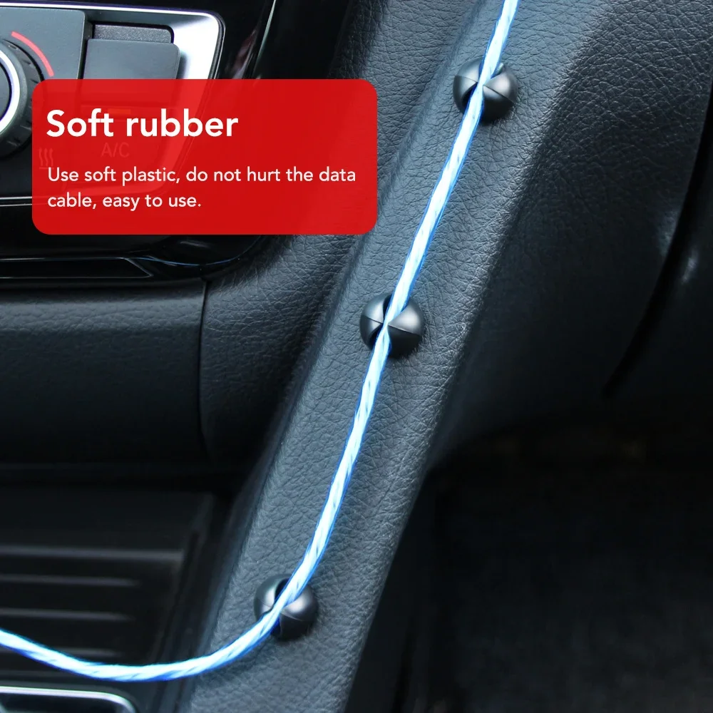 10 Stück Auto-Armaturenbrett, Handy-Ladegerät, Kabelmanager – Haken, Kopfhörerkabel-Organizer, Klemme, Auto-Innenzubehör – Detail 6