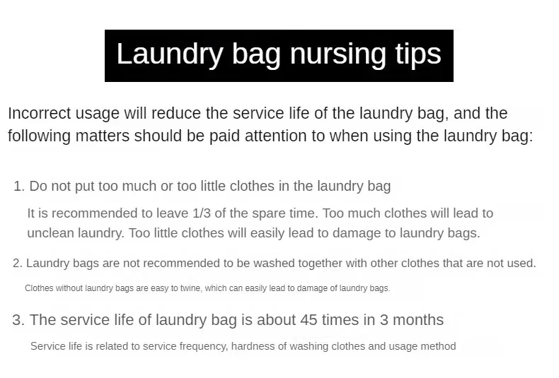 White Durable Large Shoe Washing Laundry Bag