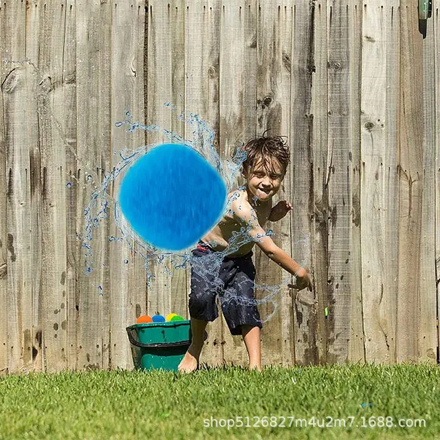 10pcs 5cm Reusable Water Balls Children Water Balloon Outdoor Swimming Pool Fight Absorbent Cotton Balls Soaker Bomb Balls DDJ 6