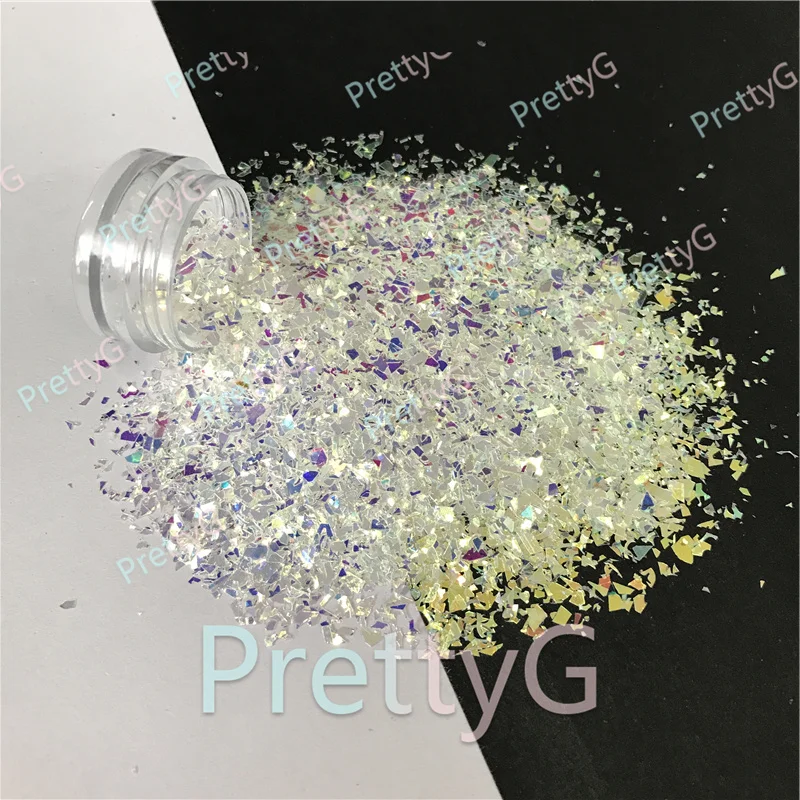 

PrettyG 10g Irregularities Shape High Sparkling Iridescent Sequins for Resin DIY Making Art Craft Nail Makeup Decoration FC321B