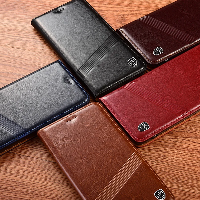 Vintage Genuine Leather Case for XiaoMi Poco F1 F2 F3 F4 M2 M3 M4 X4 Pro GT NFC 5G Wallet Flip Cover