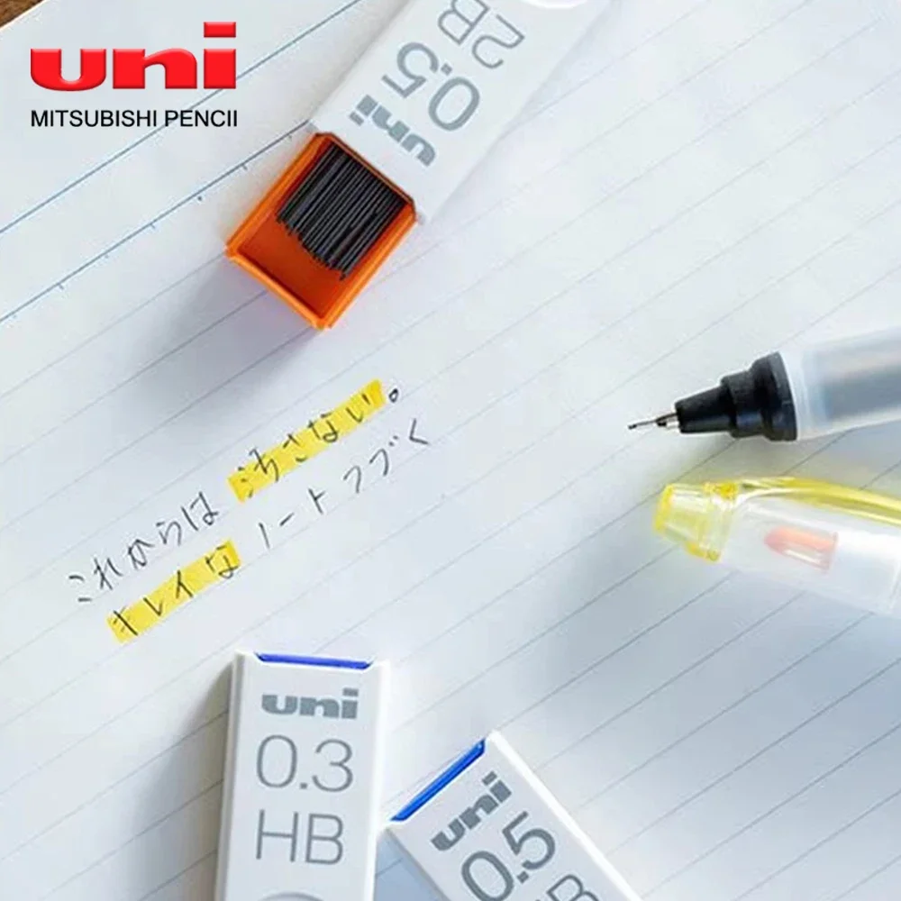 1/3Pcs 일본 UNI UL-S 기계식 연필 리드 코어 방오 방지 얼룩 방지 두꺼운 검정색 깨지지 않는 학생용 연필심