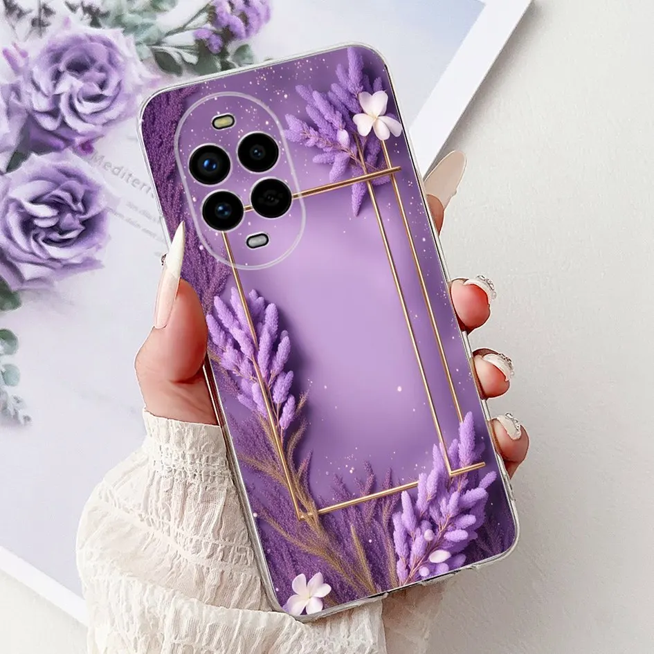 Floral Butterfly Soft Silicone Phone Case - Clear Protective Cover