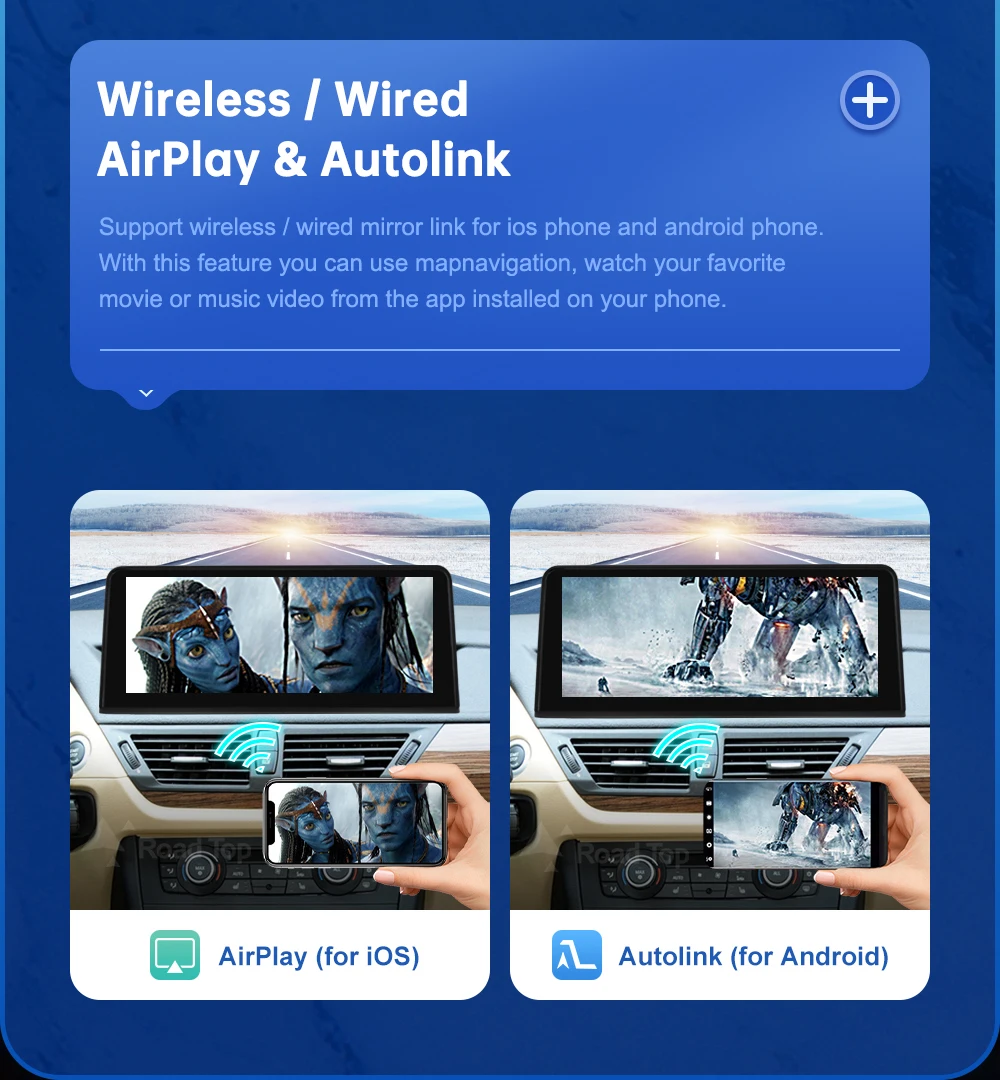 10,25 Zoll Wireless Android Auto für BMW X1 E84 2009-2015 ohne CIC-System Carplay Interface Mirror Link Air Play – Detail 8