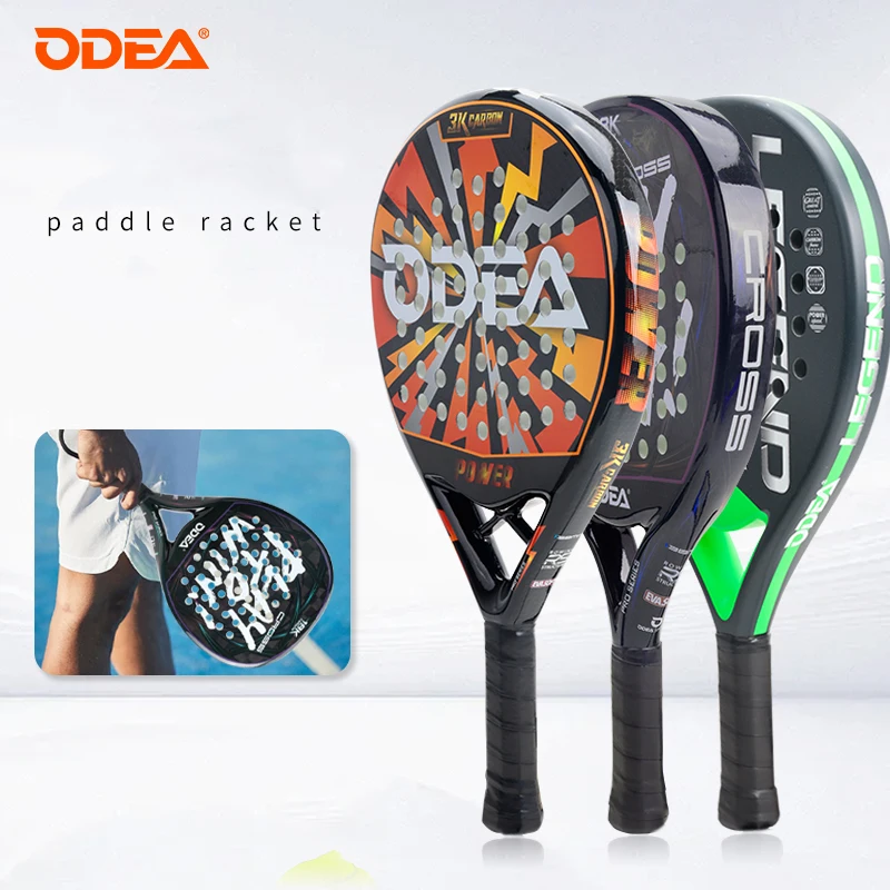 ODEA Beach Tennis Racket Full Carbon Fiber Rough Surface Outdoor Sports Racket For Men Women Adult Senior Player 3K 18K