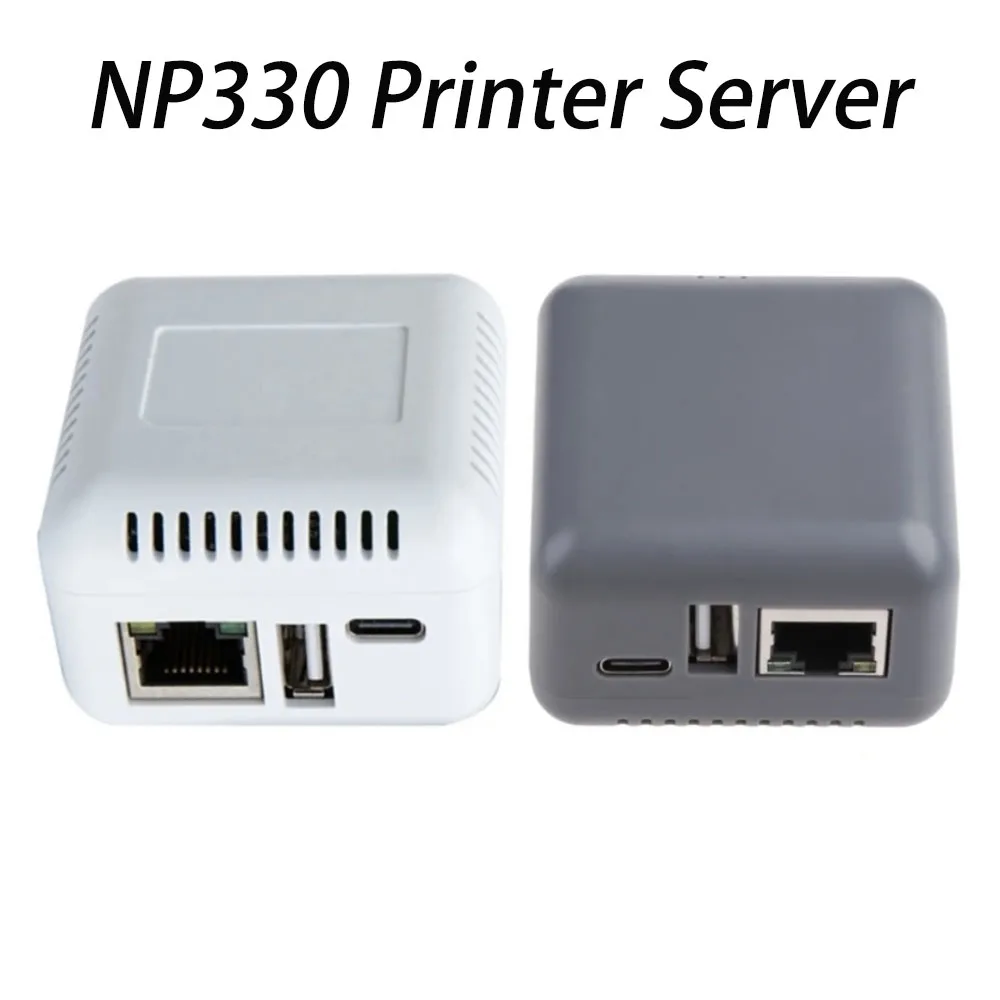 NP330 Mini Printer Server USB 2.0 Net-work RJ45 Connection Easy Printing(Network/WIFI Version) for Androids Phones Computer