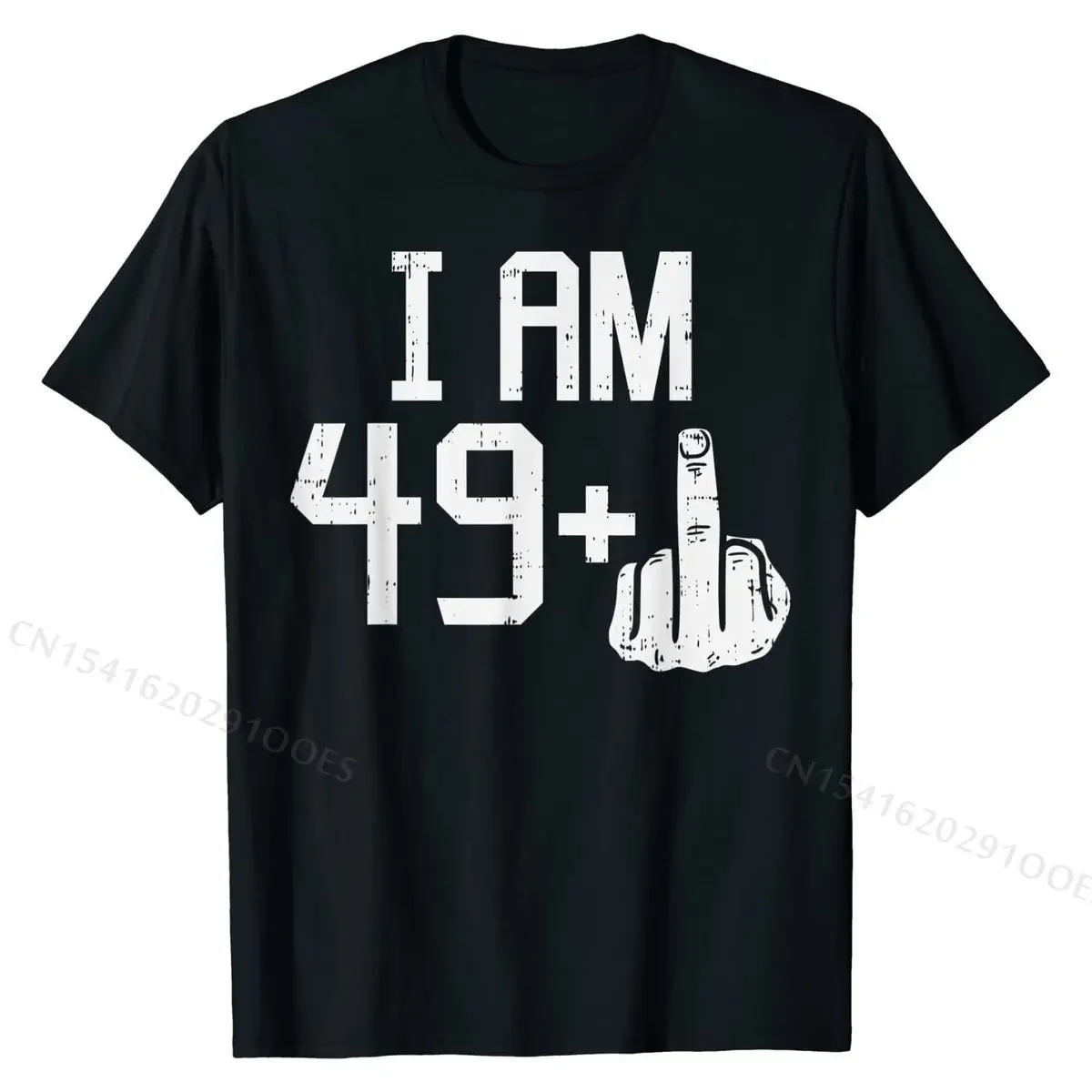 Hot Salling 2024 New Fashion Mens Middle Finger Fifty Funny Birthday Gift T-Shirt Tees Graphic Design Man Tshirts Design