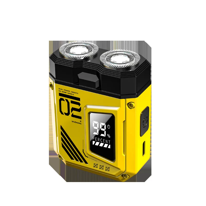 듀얼 헤드 전기 면도기, 남성용 충전식 미니 휴대용 메카 면도기, 습식 및 건식 수염 트리머