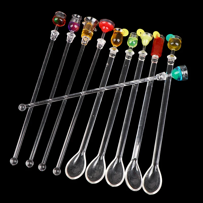Description Picture 5 of item1/2Pc Cocktail Stirrer Drink Mixing Stick Set Acrylic Cocktail Mixer Blender Bar Supplies Swizzle Stirrer stirring stick