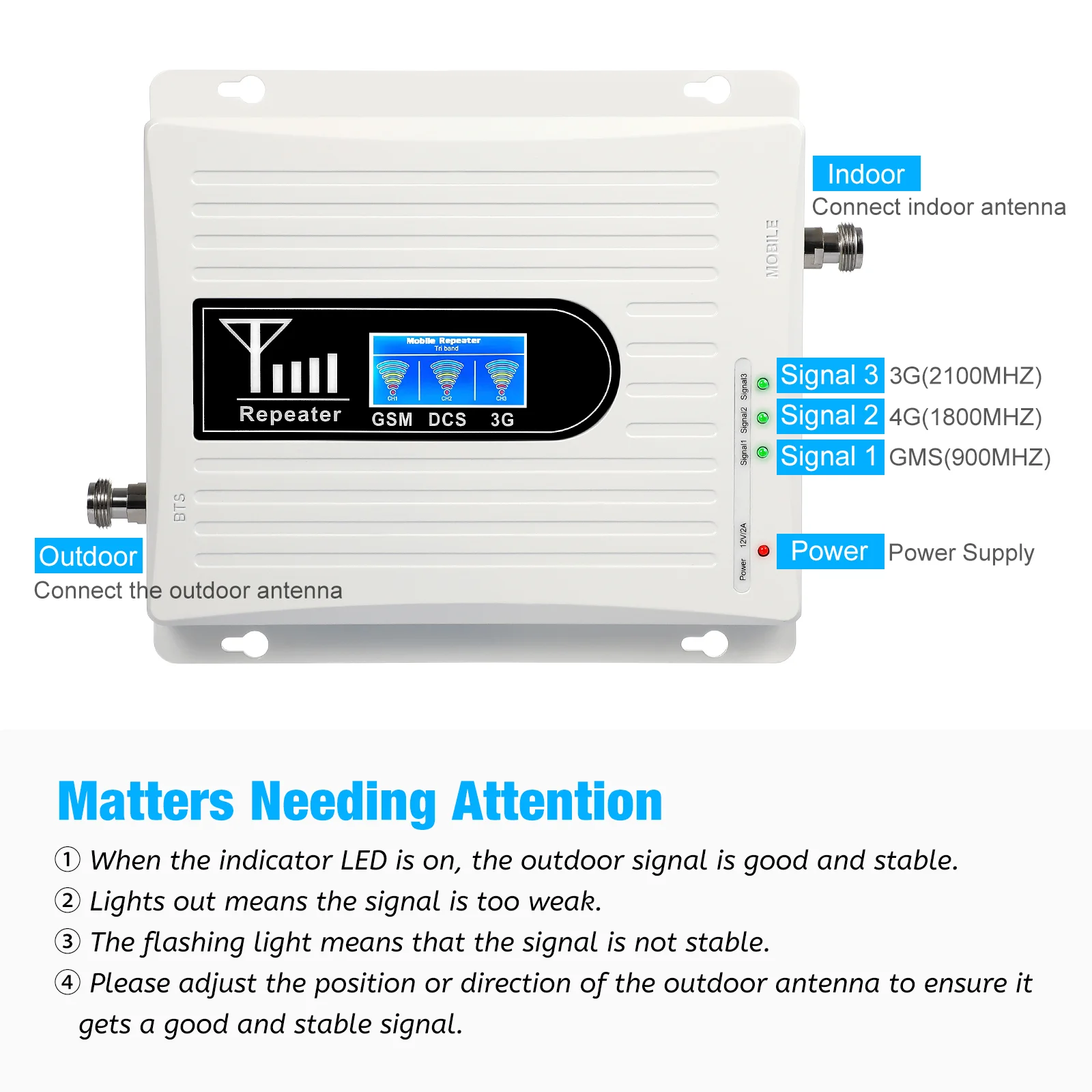

Cell Phone Signal Amplifier Booster Telephone Mobile Outdoor Electronic Component Machine