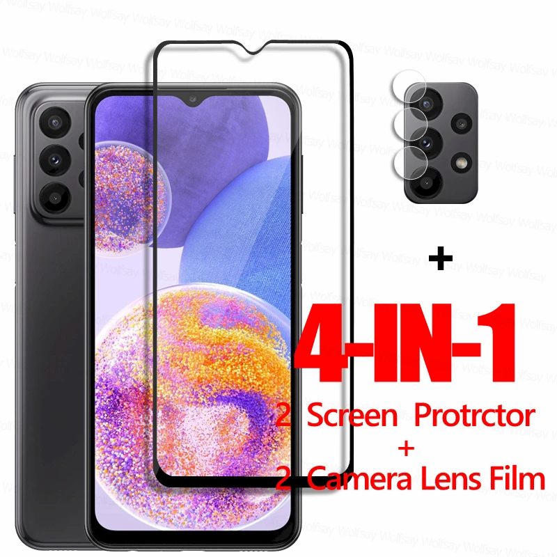 Pellicola Salvaschermo Per Colla Completa Per Samsung Galaxy A23 Vetro Samsung Galaxy A03 A13 A23 A03 Pellicola In Vetro Temperato Per Samsung A23