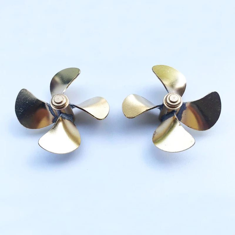 RC Boat Diameter 42mm 4 Blades Propeller Aperture M4 Height 8mm Brass
