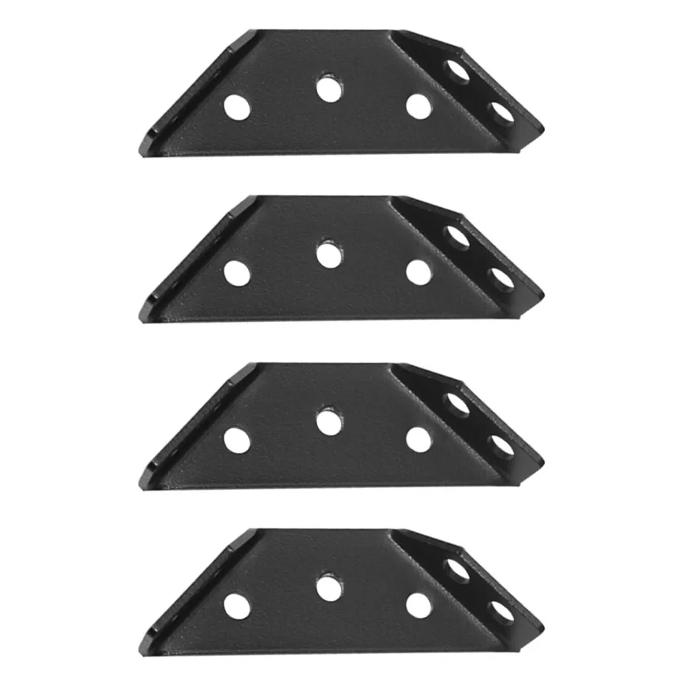 

Counterbore Design Tripod Stand Corner Connector 4pcs 90 Degree Corner Frame Black Stainless Steel Bookshelves